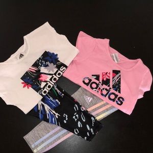 Adidas legging and shirt set.